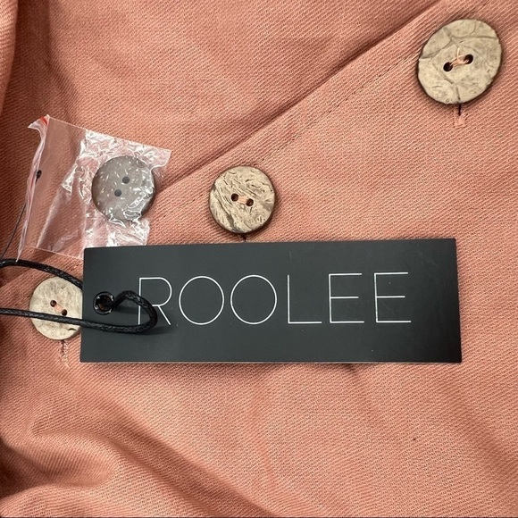 NWT Roolee Orange Button Up Short Sleeve Mini Dress Size 3 XL Women’s - Picture 7 of 10